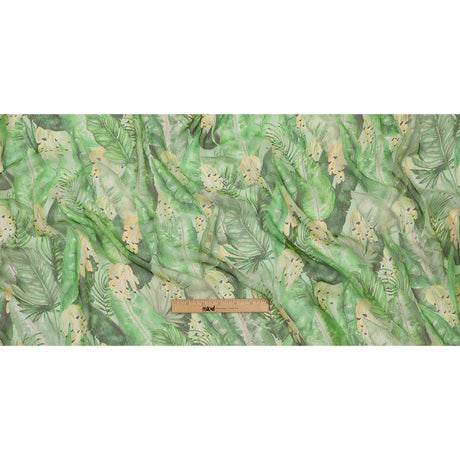 Mood Exclusive Banana Bonanza Crinkled Polyester Chiffon