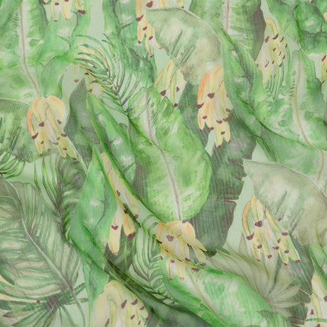 Mood Exclusive Banana Bonanza Crinkled Polyester Chiffon