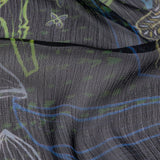 Mood Exclusive Blue Tunnel of Wonder Crinkled Polyester Chiffon