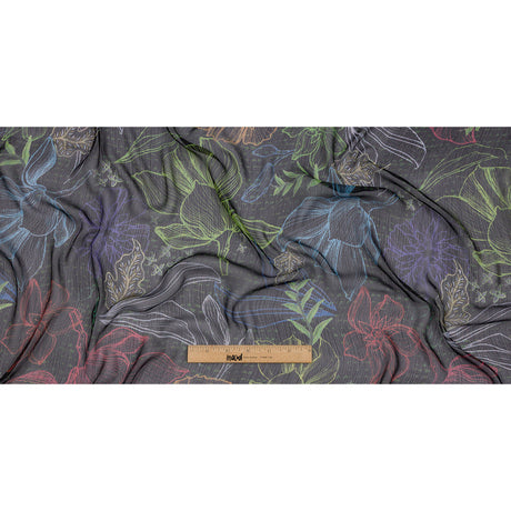 Mood Exclusive Blue Tunnel of Wonder Crinkled Polyester Chiffon