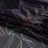 Mood Exclusive Purple Tunnel of Wonder Crinkled Polyester Chiffon