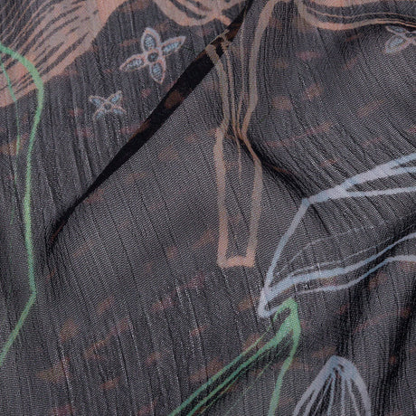 Mood Exclusive Purple Tunnel of Wonder Crinkled Polyester Chiffon