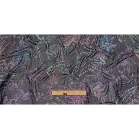 Mood Exclusive Purple Tunnel of Wonder Crinkled Polyester Chiffon