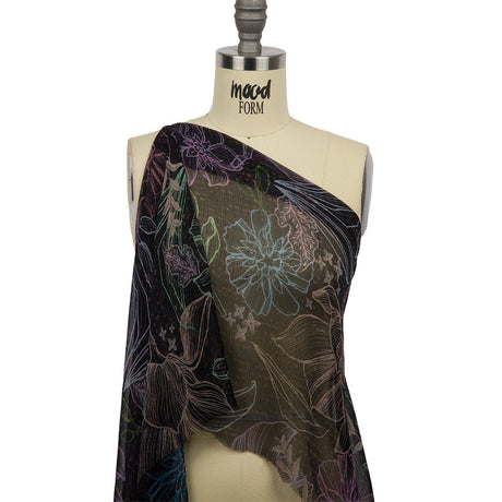 Mood Exclusive Purple Tunnel of Wonder Crinkled Polyester Chiffon