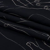 Polyester Crepe Print - Midnight Hands - Mood Exclusive Touch of Elegance