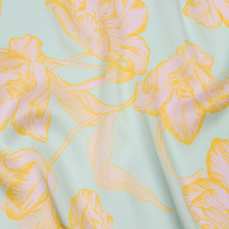 Mood Exclusive Nymphaea Crinkled Polyester Charmeuse