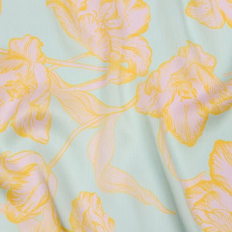 Mood Exclusive Nymphaea Crinkled Polyester Charmeuse