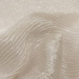 Polyester Chiffon Plisse with All-Over Foil - Greige and Gold - Honey Collection
