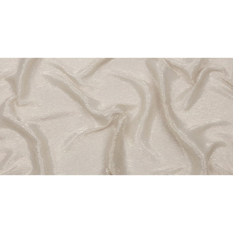 Polyester Chiffon Plisse with All-Over Foil - Greige and Gold - Honey Collection