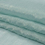 Polyester Chiffon Plisse with All-Over Foil - Baby Blue and Gold - Honey Collection