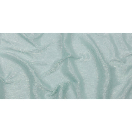 Polyester Chiffon Plisse with All-Over Foil - Baby Blue and Gold - Honey Collection