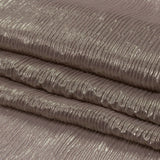 Polyester Chiffon Plisse with All-Over Foil - Taupe and Gold - Honey Collection
