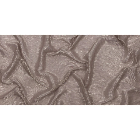 Polyester Chiffon Plisse with All-Over Foil - Taupe and Gold - Honey Collection
