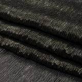 Polyester Chiffon Plisse with All-Over Foil - Black and Gold - Honey Collection