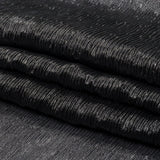 Polyester Chiffon Plisse with All-Over Foil - Black and Silver - Honey Collection