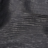 Polyester Chiffon Plisse with All-Over Foil - Black and Silver - Honey Collection
