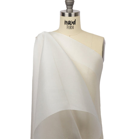 Polyester Twill Organdy - Shimmering Off White - Quinn Collection