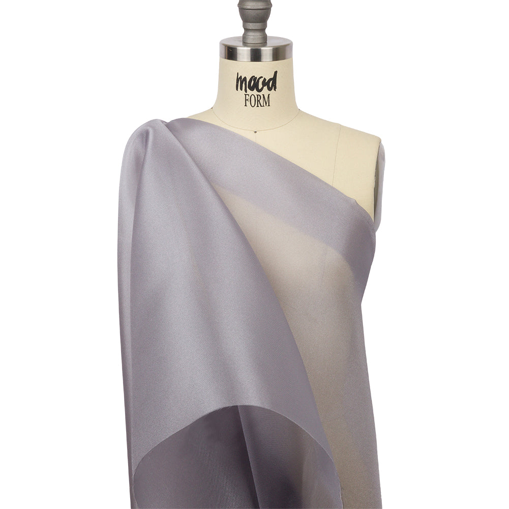 Polyester Twill Organdy - Shimmering Silver - Quinn Collection