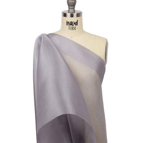 Polyester Twill Organdy - Shimmering Silver - Quinn Collection