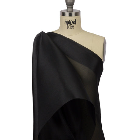 Polyester Twill Organdy - Shimmering Black - Quinn Collection