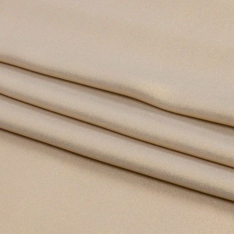 Ultra-Smooth Polyester Georgette with Foiling - Beige and Gold - Valeria Collection