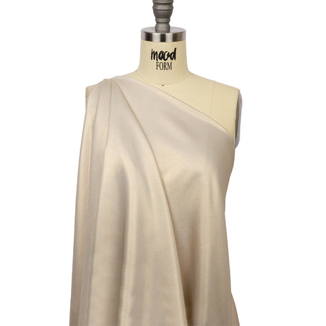 Ultra-Smooth Polyester Georgette with Foiling - Beige and Gold - Valeria Collection