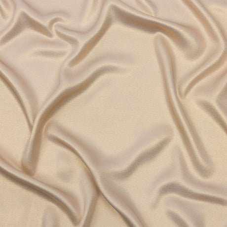 Ultra-Smooth Polyester Georgette with Foiling - Beige and Gold - Valeria Collection