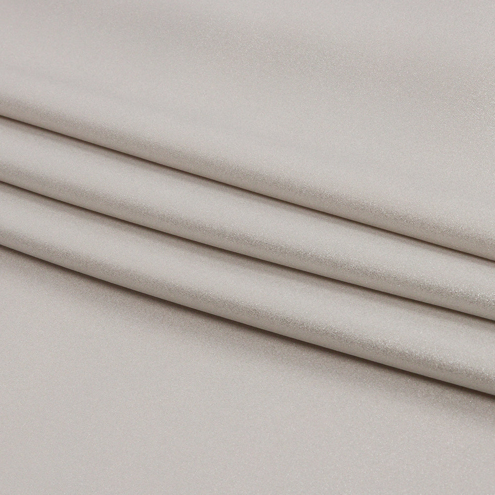 Ultra-Smooth Polyester Georgette with Foiling - Beige and Silver - Valeria Collection