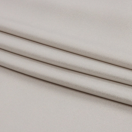 Ultra-Smooth Polyester Georgette with Foiling - Beige and Silver - Valeria Collection