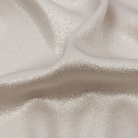 Ultra-Smooth Polyester Georgette with Foiling - Beige and Silver - Valeria Collection
