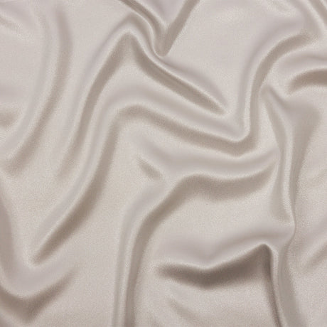 Ultra-Smooth Polyester Georgette with Foiling - Beige and Silver - Valeria Collection