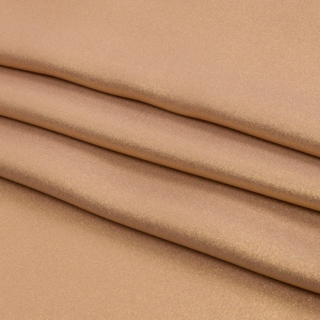 Ultra-Smooth Polyester Georgette with Foiling - Tan and Gold - Valeria Collection