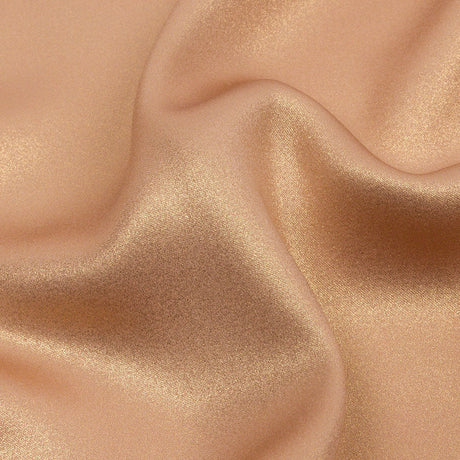 Ultra-Smooth Polyester Georgette with Foiling - Tan and Gold - Valeria Collection