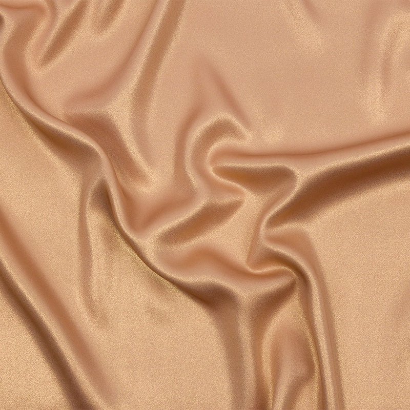 Ultra-Smooth Polyester Georgette with Foiling - Tan and Gold - Valeria Collection