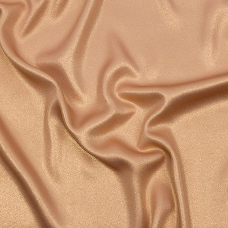 Ultra-Smooth Polyester Georgette with Foiling - Tan and Gold - Valeria Collection