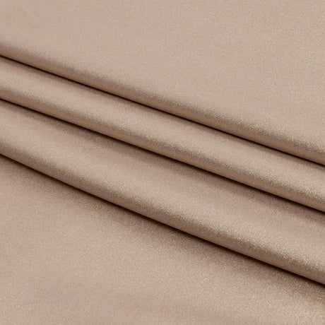 Ultra-Smooth Polyester Georgette with Foiling - Dark Beige and Gold - Valeria Collection
