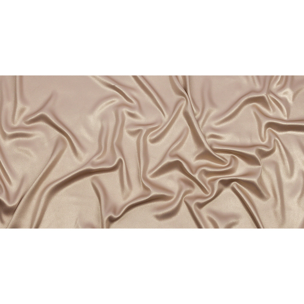 Ultra-Smooth Polyester Georgette with Foiling - Dark Beige and Gold - Valeria Collection