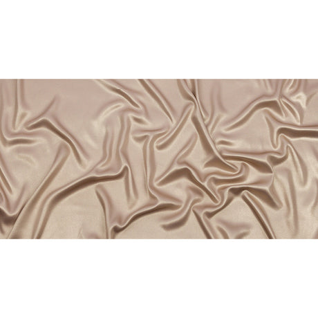 Ultra-Smooth Polyester Georgette with Foiling - Dark Beige and Gold - Valeria Collection