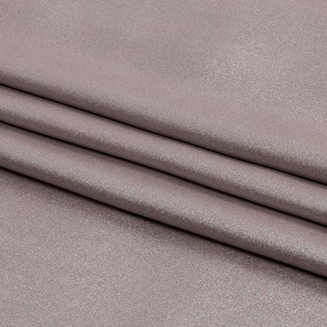 Ultra-Smooth Polyester Georgette with Foiling - Taupe and Silver - Valeria Collection