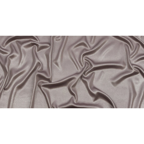 Ultra-Smooth Polyester Georgette with Foiling - Taupe and Silver - Valeria Collection