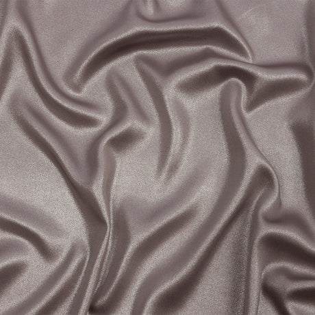 Ultra-Smooth Polyester Georgette with Foiling - Taupe and Silver - Valeria Collection