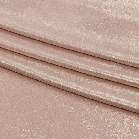 Polyester Interlock Knit with Gold Foiling - Pale Pink - Oriana Collection