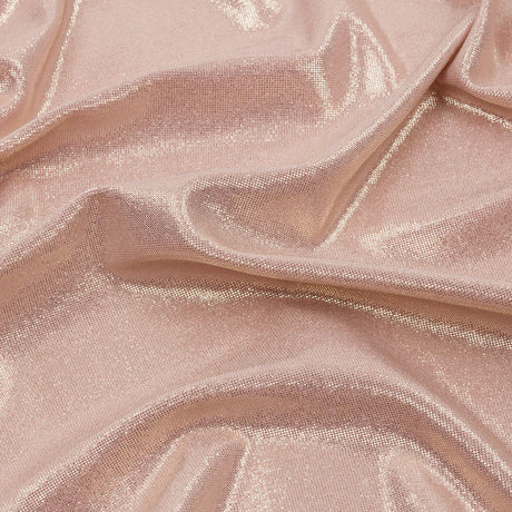 Polyester Interlock Knit with Gold Foiling - Pale Pink - Oriana Collection