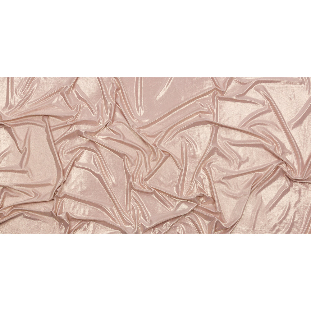Polyester Interlock Knit with Gold Foiling - Pale Pink - Oriana Collection