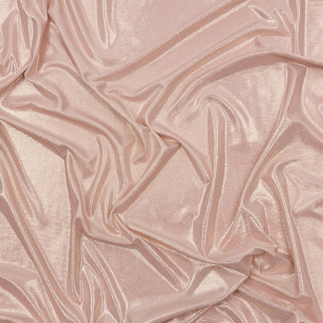 Polyester Interlock Knit with Gold Foiling - Pale Pink - Oriana Collection