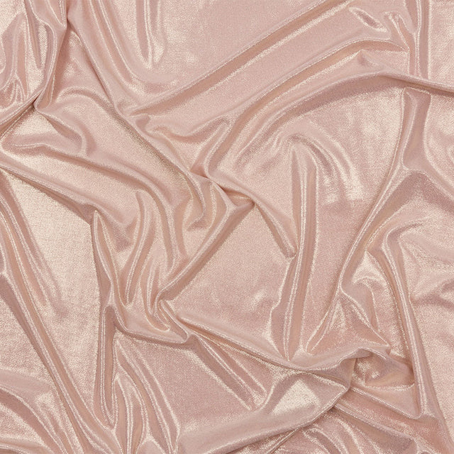 Polyester Interlock Knit with Gold Foiling - Pale Pink - Oriana Collection