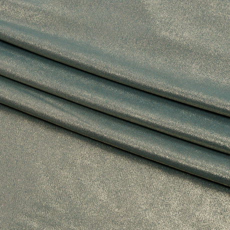 Polyester Interlock Knit with Gold Foiling - Sagebrush Green - Oriana Collection