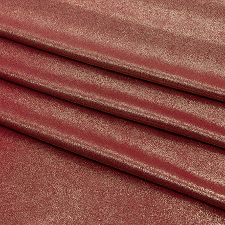 Polyester Interlock Knit with Gold Foiling - Brick - Oriana Collection