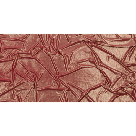 Polyester Interlock Knit with Gold Foiling - Brick - Oriana Collection