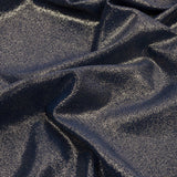 Polyester Interlock Knit with Gold Foiling - Dress Blues - Oriana Collection